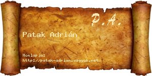 Patak Adrián névjegykártya
