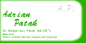 adrian patak business card